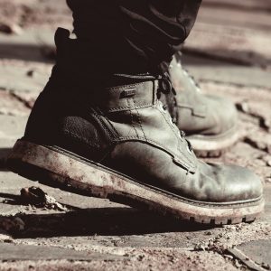 Leather work boots