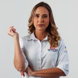 Staff member in a branded polo uniform